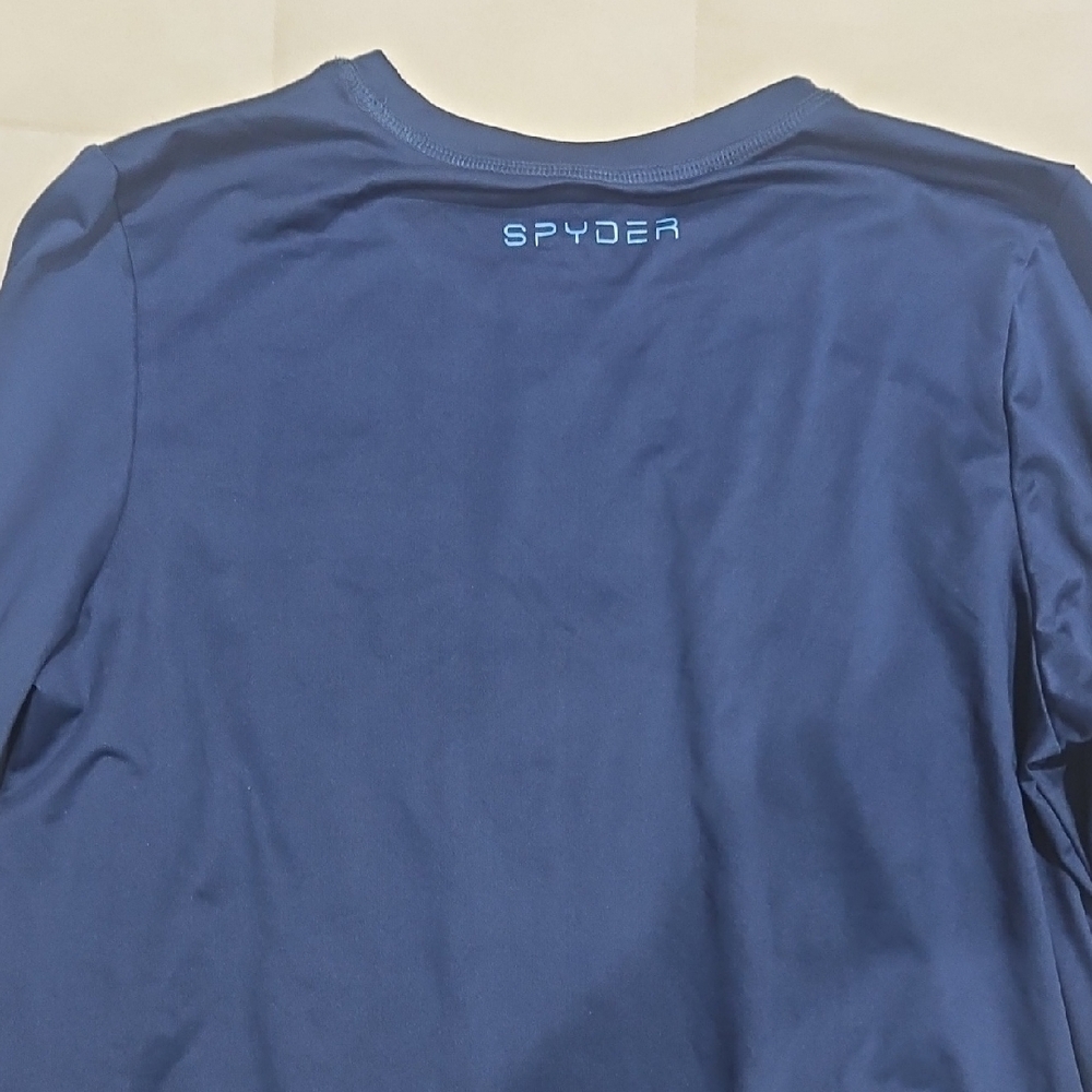 Spyder Navy Long Sleeve with Blue Spider Logo XL - Picture 5 of 8